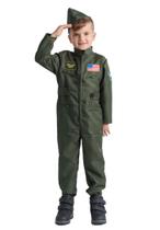 Costume Dress Up America Fighter Pilot para crianças com macacão