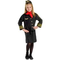 Costume Dress Up America Flight Attendant para meninas Costume Dress Up America Flight Attendant para meninas