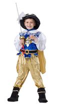 Costume Dress Up America Musketeer para crianças azul e dourado