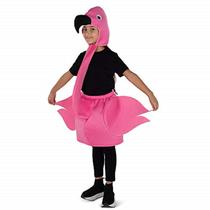 Costume Dress Up America Pink Flamingo para crianças com saia
