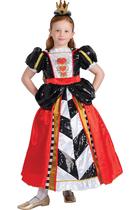Costume Dress Up America Queen of Hearts para meninas, vermelho Costume Dress Up America Queen of Hearts para meninas, vermelho