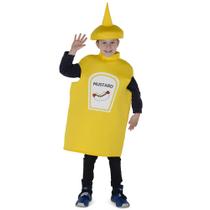 Costume Dress Up America Yellow Mustard Bottle Kids com túnica
