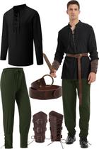 Costume FEAADNI Halloween Masculino Renaissance Pirate Set XXL