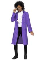 Costume Fun World Purple Pain para homens adultos com casaco e jabot