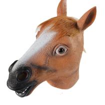 Costume Funny Horse Mask, capacete de látex para festa de cosplay Costume Funny Horse Mask, capacete de látex para festa de cosplay