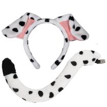 Costume Headwear CHEU Dalmatian Ears Headband Tail
