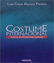 Costume Internacional: gênese do Direito Internacional - RENOVAR