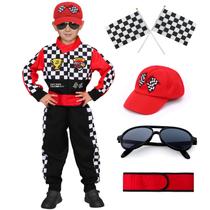 Costume Latocos Kids Race Car Driver, macacão de Halloween