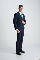 Costume Masculino Azul Marinho Poliviscose Super Slim Costume Masculino Azul Marinho Poliviscose Super Slim