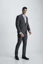 Costume Masculino Cinza Escuro Poliviscose Super Slim