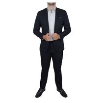 Costume Masculino Docthos Terno Slim Alfaiataria Preto 1190
