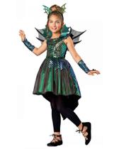 Costume Seasons Halloween Girls Deluxe Dragon com vestido de 4 a 12 anos Costume Seasons Halloween Girls Deluxe Dragon com vestido de 4 a 12 anos
