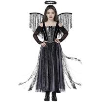 Costume Spooktacular Creations Black Angel para meninas Costume Spooktacular Creations Black Angel para meninas