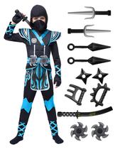 Costume Spooktacular Creations Blue Ninja para crianças de 8 a 10 anos Costume Spooktacular Creations Blue Ninja para crianças de 8 a 10 anos