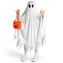 Costume Spooktacular Creations Kids Ghost com bolsa de abóbora