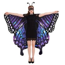 Costume Tibeha Halloween Butterfly Wings para mulheres com máscara