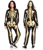 Costume Tipsy Elves Gold Skeleton, macacão feminino M Costume Tipsy Elves Gold Skeleton, macacão feminino M