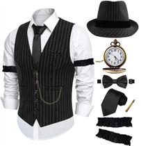 Costume ZeroShop Halloween da década de 1920 para homens, família Gomez Addams