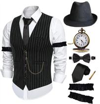 Costume ZeroShop Halloween da década de 1920 para homens, família Gomez Addams Costume ZeroShop Halloween da década de 1920 para homens, família Gomez Addams
