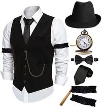 Costume ZeroShop Halloween da década de 1920 para homens, família Gomez Addams