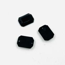 Costura Chaton Retângulo Facetado Preto 18x13mm 10pçs 9g Costura Chaton Retângulo Facetado Preto 18x13mm 10pçs 9g