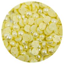 Costura Meia Perola 10mm Plástico Creme 100pçs 40g