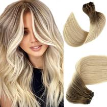 Costure em extensões de cabelo Benafee Ash Brown a Platinum 40cm