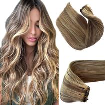 Costure em extensões de cabelo Benafee Real Human Hair 40cm 100g