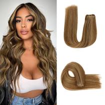 Costure em extensões de cabelo Frealhd Real Human Hair 60cm 110g Costure em extensões de cabelo Frealhd Real Human Hair 60cm 110g