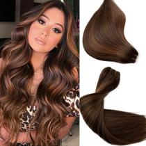 Costure em extensões de cabelo Smartinnov Ombre Brown Blonde 35cm