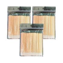 Cotonete Descartável Com Cabo De Madeira, Ponta Única Para Tatuagem, Delineador, Pincel De Maquiagem