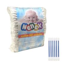 Cotonete (Hastes de Algodão Flexíveis) 300 Und. - Nenex Cotonete (Hastes de Algodão Flexíveis) 300 Und. - Nenex
