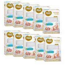 Cotonete Hastes Flexiveis 10 caixas c/ 75 Biodegradável MILI