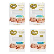Cotonete Hastes Flexiveis 4 caixas c/ 75 Biodegradável MILI (Total: 300 hastes)