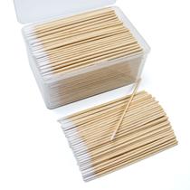 Cotonetes de algodão Bcowos 800 unidades com estojo de armazenamento, ponta de precisão de 10 cm Cotonetes de algodão Bcowos 800 unidades com estojo de armazenamento, ponta de precisão de 10 cm
