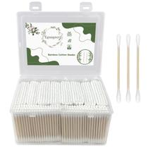 Cotonetes de algodão de bambu Egaageoi 1000 unidades biodegradáveis