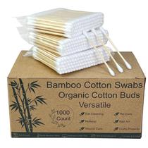 Cotonetes de algodão de bambu Egaageoi 1000 unidades - ecológicos