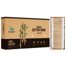 Cotonetes de algodão de bambu Isshah 2000 unidades com certificação FSC PETA Cotonetes de algodão de bambu Isshah 2000 unidades com certificação FSC PETA