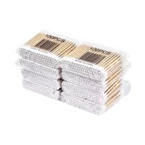 Cotonetes Hipoalergênicos Sem Cloro 100 Peças Com Pontas Duplas De Madeira Ferramentas De Maquiagem Cotonetes Hipoalergênicos Sem Cloro 100 Peças Com Pontas Duplas De Madeira Ferramentas De Maquiagem