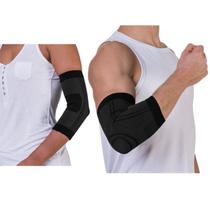 Cotoveleira Elastica Compressão Protetor Flexivel Reforçada Unissex Esporte Academia Fitness Ortopédica Muscular