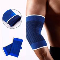 Cotoveleira Elástica Par Atletas Ajustável Proteção Cotoveleira Elástica Par Atletas Ajustável Proteção