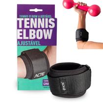Cotoveleira Tennis Elbow Ajustável Compressão Preto R40 Acte