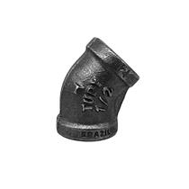 Cotovelo 45 Tupy 1/2" NPT 150 LBS Preto Maleável