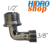 Cotovelo 90 1/2" x 3/8" Mxm Cromado 0900738 Cotovelo 90 1/2" x 3/8" Mxm Cromado 0900738