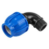 Cotovelo 90º de Compressão Rosca Macho 32 mm x 1" Tramontina para Mangueiras de PEAD Tramontina