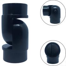 Cotovelo Articulado Tubo De 2 Corrimão Guarda Corpo Preto