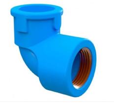 Cotovelo azul com bucha latao tigre - 25mm x 3/4" Cotovelo azul com bucha latao tigre - 25mm x 3/4"