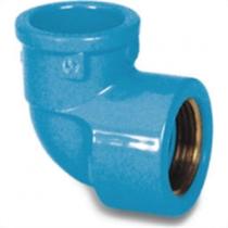 Cotovelo Azul Tigre Liso Rosca 25Mm X 3/4'' - Kit C/20