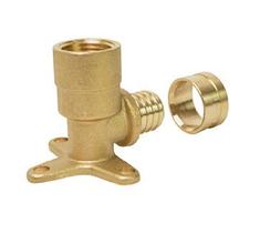 Cotovelo Base Fixa Curto 3 Abas 16X1/2 Pex, Emmeti Cotovelo Base Fixa Curto 3 Abas 16X1/2 Pex, Emmeti