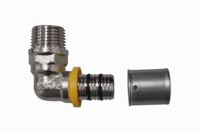 Cotovelo c/Rosca Macho p/Gas 16mm - 1/2"